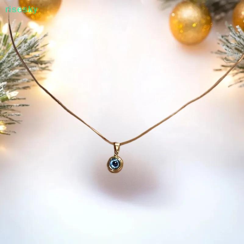 [risesky] Angel Eyes Clavicle Chain Evil Eye Nelace สําหรับชายผู้หญิง Evil Eye Choker แฟชั่นเครื่องป