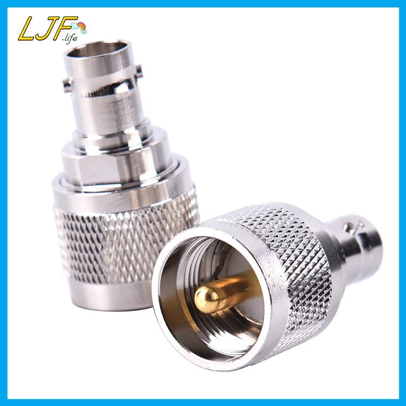 LJF PL259 ปลั๊ก UHF ตัวผู้เป็นอะแดปเตอร์ RF หญิง BNC SOET