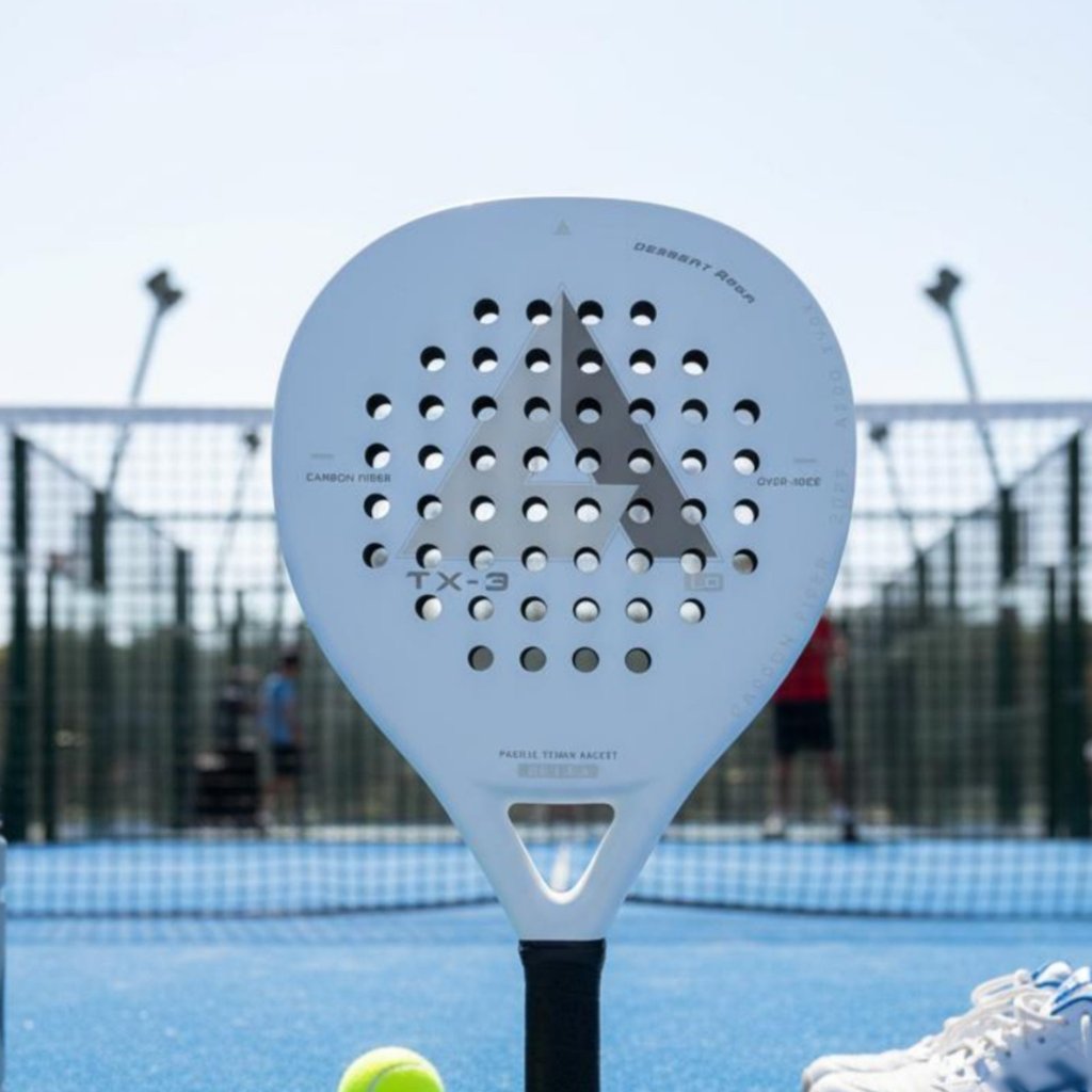 Core Carbon Fiber Padel Racket Shock Absorbing Round Padel Racket พื้นที่หวานขนาดใหญ่สําหรับผู้เริ่ม