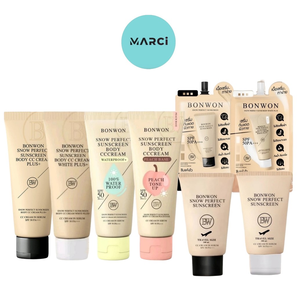 [เลือกสินค้า] Bonwon Sunscreen CC cream กันแดดบอนวอน กันน้ำ กันเหงื่อ ซันสกรีน บอดี้ ซีซี ครีม