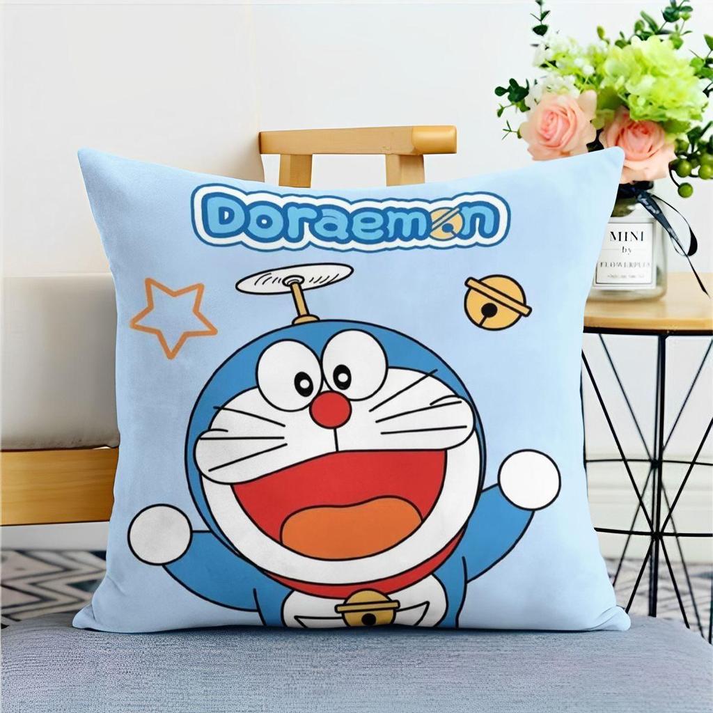 หมอนอิงโดราเอมอนน่ารัก นุ่มถอดซักได้ ใยฝ้ายคุณภาพสูง 40x40/45x45 ซม. สำหรับห้องนอน โซฟา หอพัก