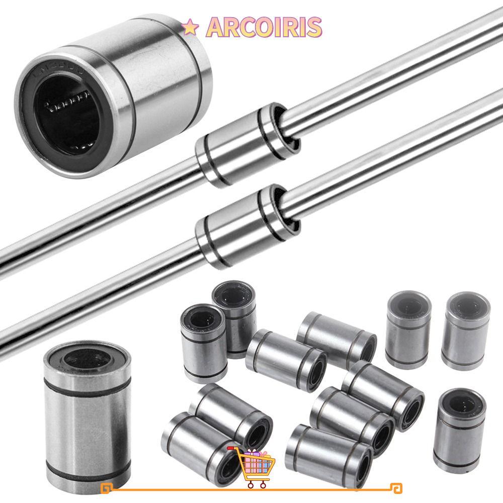 ARCOIRIS Bushing Steel ทนทานสําหรับเครื่องพิมพ์ Rods Shaft LM8UU LM10UU LM12UU LM16UU