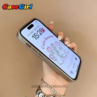 สำหรับ iPhone 15 11 13 14 16 12 17 Pro Max 16 15 Plus เคสกระจกเงินขอบเงิน ลายจุดดำโมเดิร์น บนพื้นผิวกระจกเงา