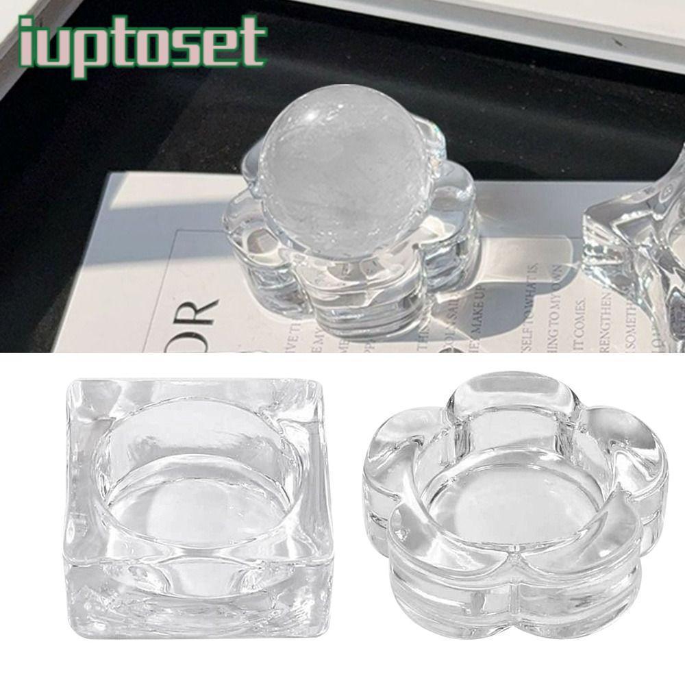 IUPTOSET ฐานลูกบอลคริสตัล, Craft Glass Sphere Holder, Creative โปร่งใสการถ่ายภาพ Props Glassball ฐาน