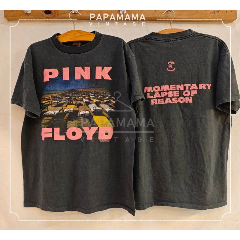 [ PINK FLOYD ] A MOMENTARY LAPSE OF REASON @1992 Bio Washed เสื้อวินเทจ เสื้อทัวร์ วงร๊อค papamama vintage shirt