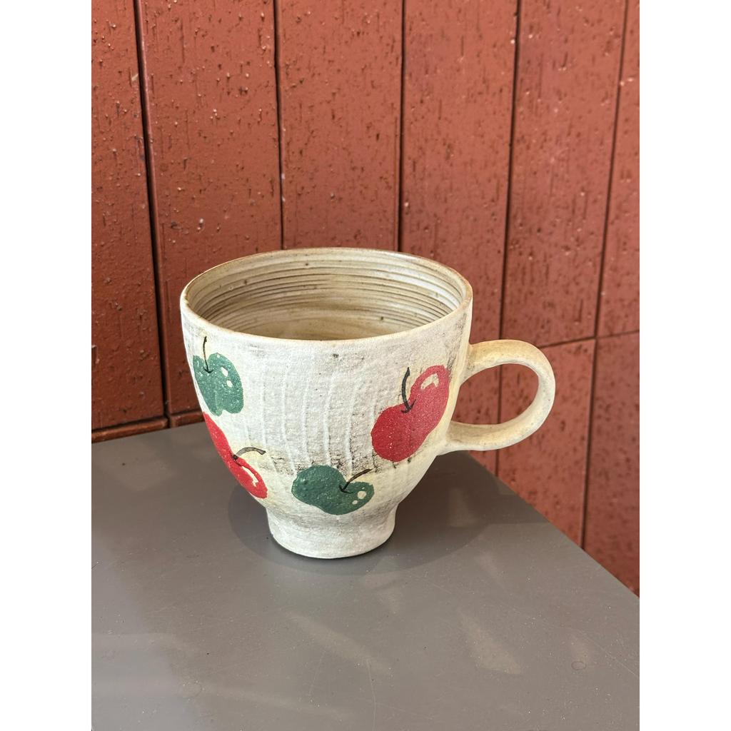 อัลบั้มพิลิเลตฤดูใบไม้ผลิ * Jingdezhen Handmade Retro Apple ถ้วยกาแฟ Latte Latte Cup Master Cup Retr