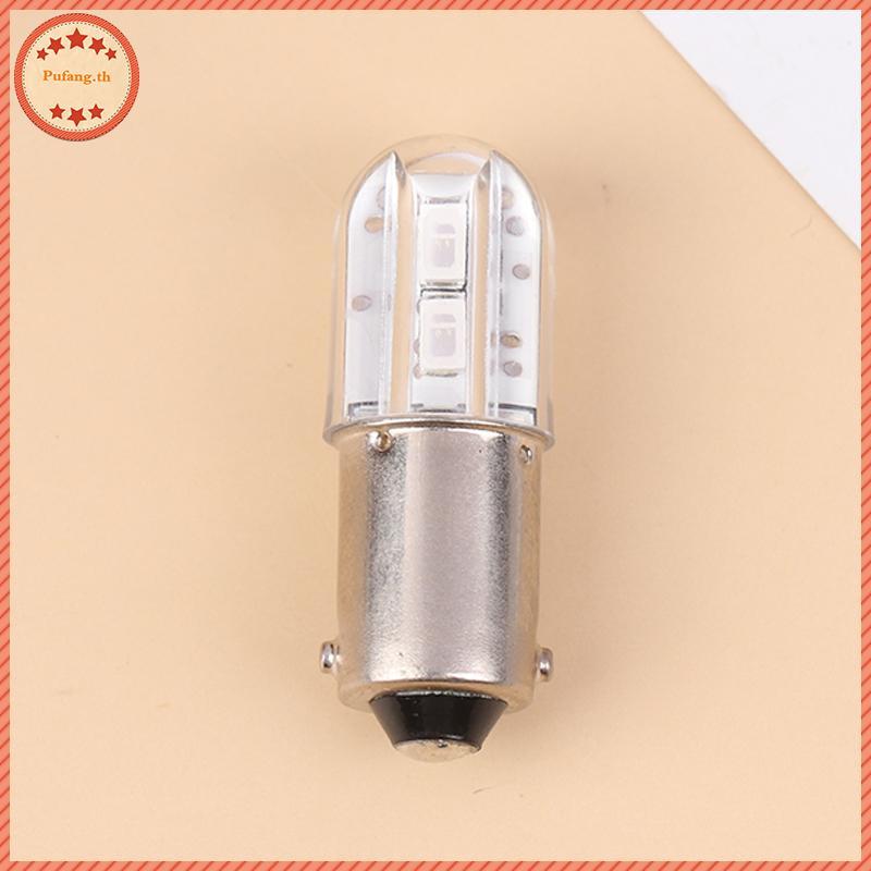 PUFANG BA9S หลอดไฟ LED 6V อัพเกรดหลอดไฟ 4LED โคมไฟสําหรับไฟฉายไฟหน้ามอเตอร์จักรยานเครื่องมือหลอดไฟ L