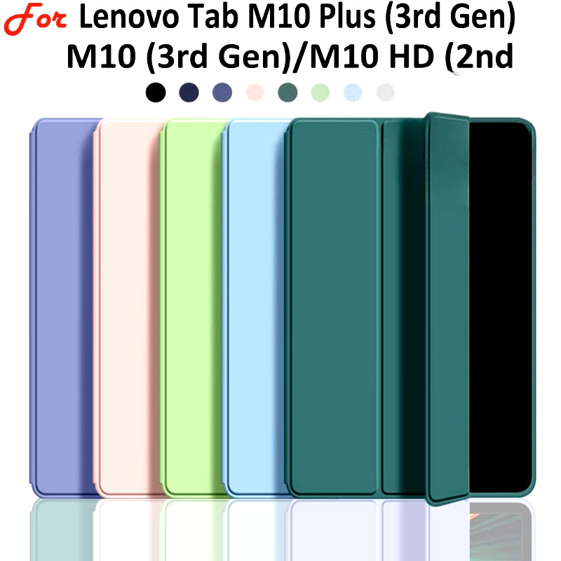 กรณีแท็บเล็ตสําหรับLenovo Tab P12 12.7 K11 Gen 2 K10 Pro 10.61 Soft TPUกลับขาตั้งแท็บเล็ตสําหรับLenovo Tab M10 Plus 3rd Gen 2023 M11 2024 Anti-Scratchฝาครอบซิลิคอนกรณี
