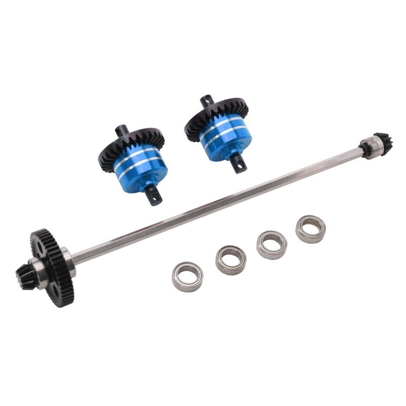 สําหรับ MJX 14211 1/14 SCT โครเมียมเหล็ก Center Shaft & Differentials ชุดด้านหน้า/ด้านหลังอัพเกรดชุด