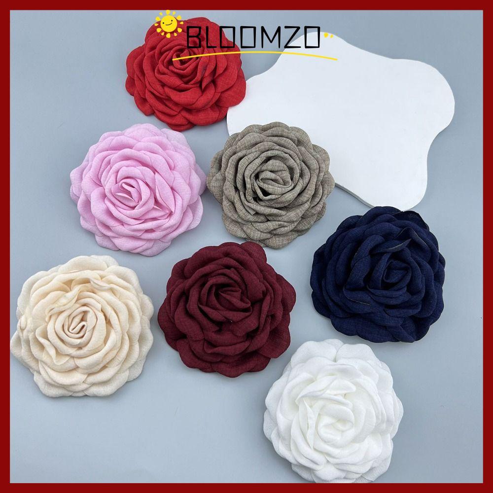 จัดส่งจากประเทศไทยBLOOMZO เข็มกลัด Camellia, เข็มกลัดปกหลายชั้นดอกไม้ขนาดใหญ่, พินประดับสไตล์ฝรั่งเศส 9 ซม.