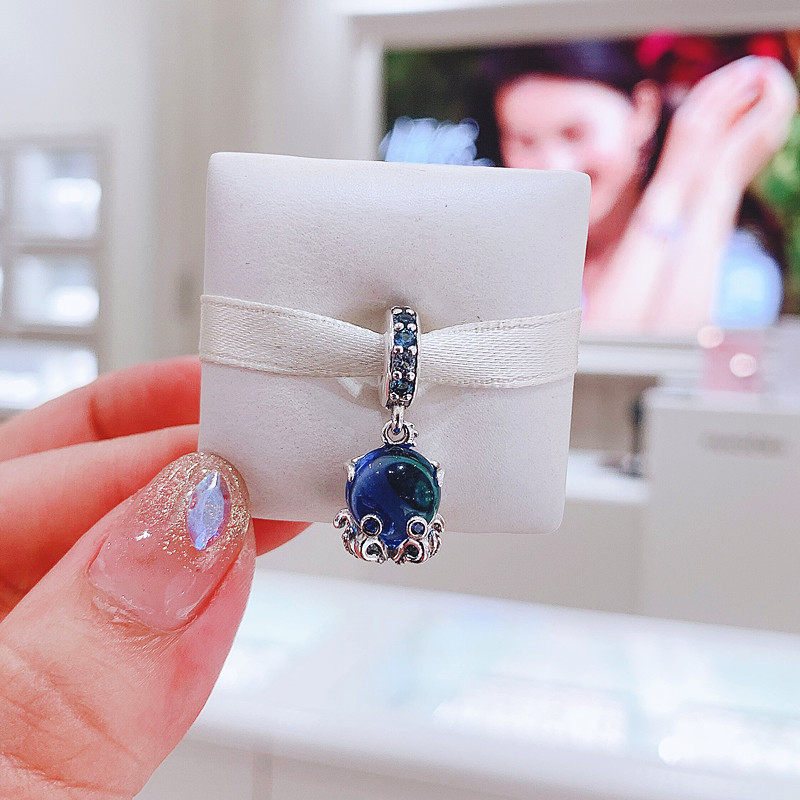 Murano Glass น่ารัก Octopus Blue Beaded Ocean จี้