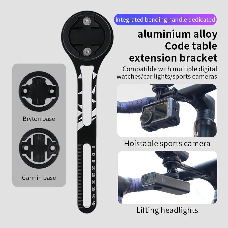 จักรยานแบบบูรณาการมือจับคอมพิวเตอร์สําหรับ Garmin Bryton Wahoo จักรยานเสือหมอบ Speedometer ไฟหน้าคาร์บอนไฟเบอร์ Mount Stand