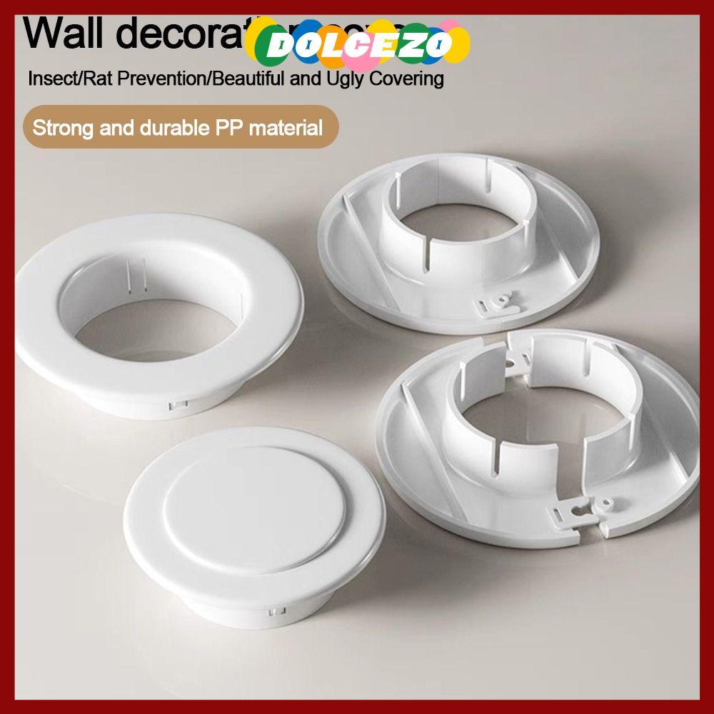 จัดส่งจากประเทศไทยDOLCEZO ฝาครอบตกแต่งผนัง, ฝาครอบท่อเครื่องปรับอากาศพลาสติกแบบแยก, ท่อติดผนังฝาครอบสายเคเบิล Passage