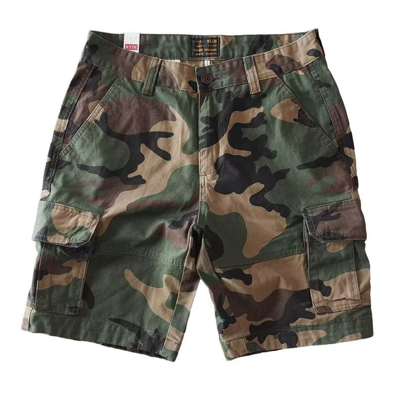 EERSHENSHI ฤดูร้อนใหม่Camouflage Workwearกางเกงขาสั้นผู้ชายกางเกงขาสั้นตรง