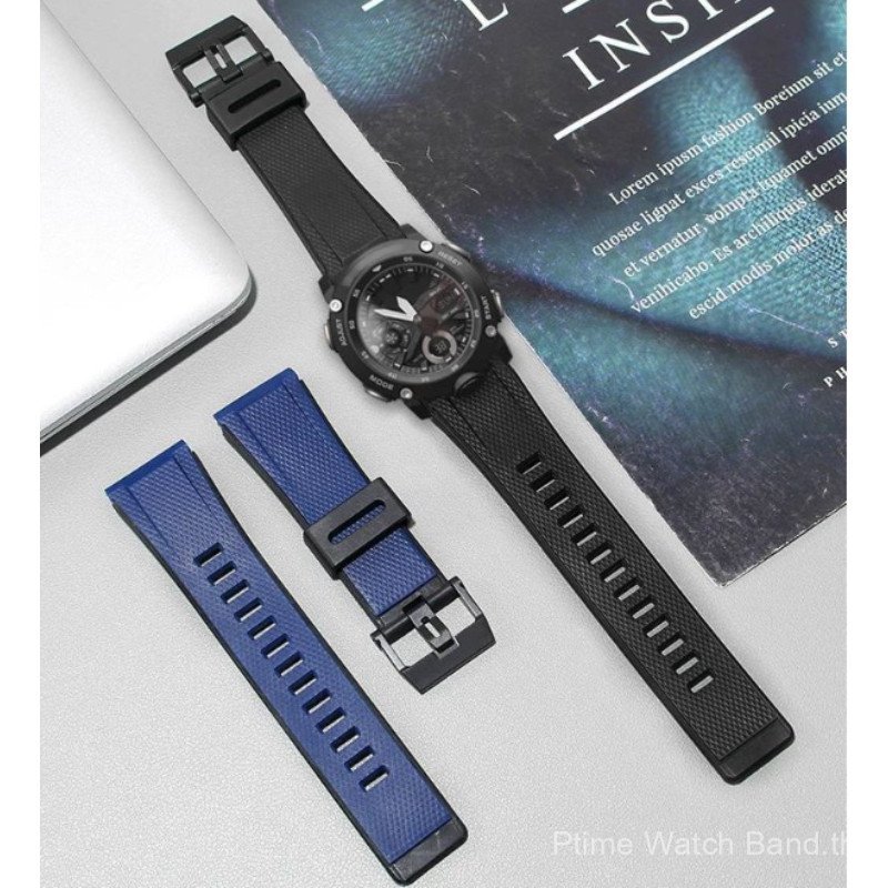 สายนาฬิกาซิลิโคนกันน้ําสําหรับเล่นกีฬา 24 มม. เข้ากันได้กับ GSHOCK GA2000 GA2200 PRG-600