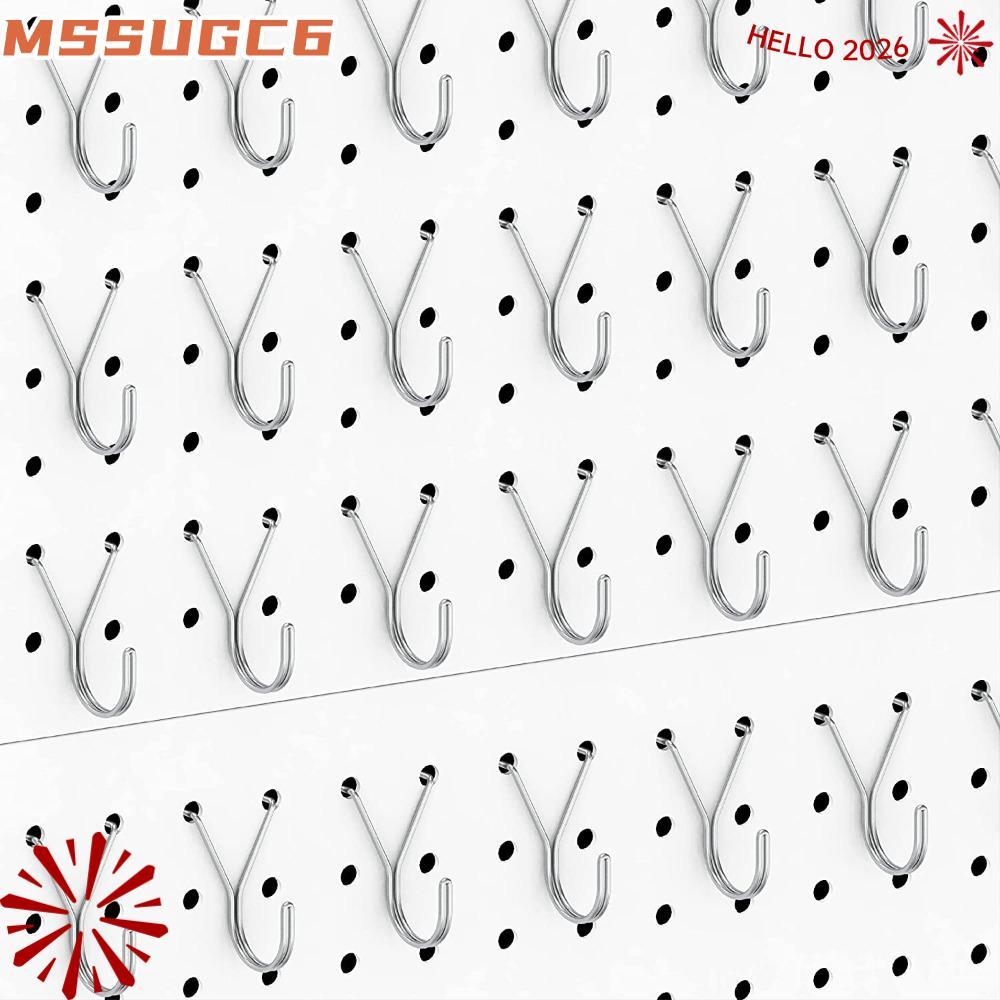 IMSSUG 20 ชิ้น Pegboard Hooks Perforated Holder Hang เหมาะกับแผงขายปลีก Shop Peg