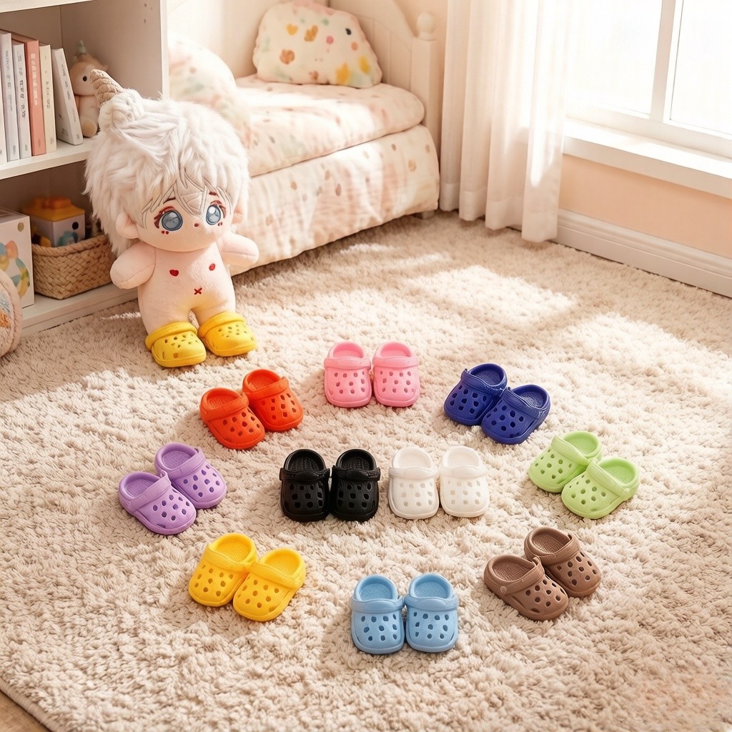 10เซนติเมตรผ้าฝ้ายตุ๊กตาหลุมรองเท้ารองเท้าแตะตุ๊กตารองเท้า
