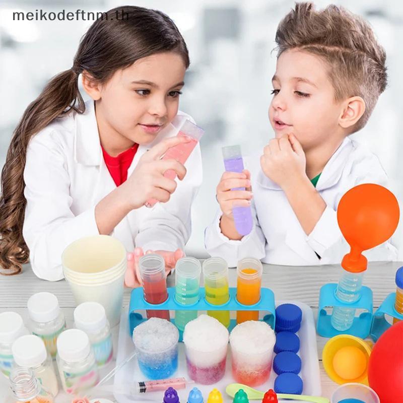Meikodeftnm Jumbo 4 หลอดทดลอง Fine Motor Skill ของเล่นหยดและช่องทางสําหรับการเรียนรู้วิทยาศาสตร์ก่อน