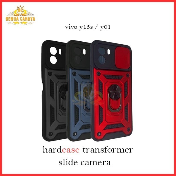 BC168 - HARDCASE TRANSFORMER SLIDE CAMERA VIVO Y02 Y01 Y15S Y91 Y93 Y95 Y91C Y1S - BENUACAHAYA