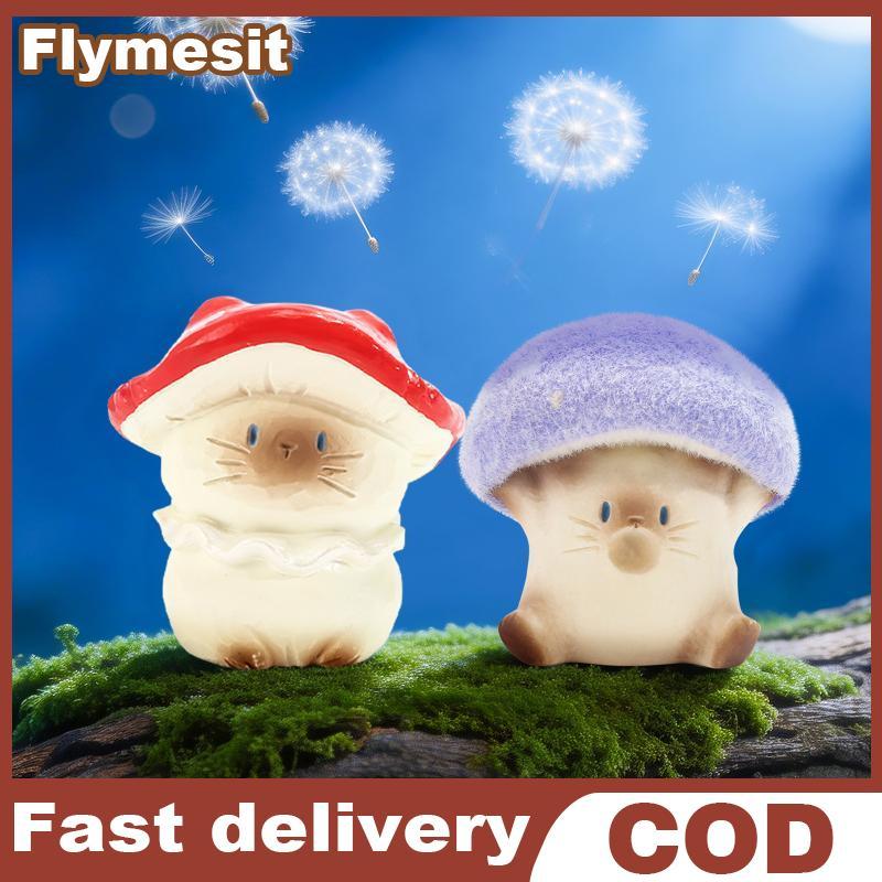 Flymesit เห็ดแมวน่ารักของเล่นสะสมกล่องตาบอด Series แฟนตาซีตัวเลขสําหรับของขวัญเด็ก Desktop Room อุปกรณ์เสริม EN