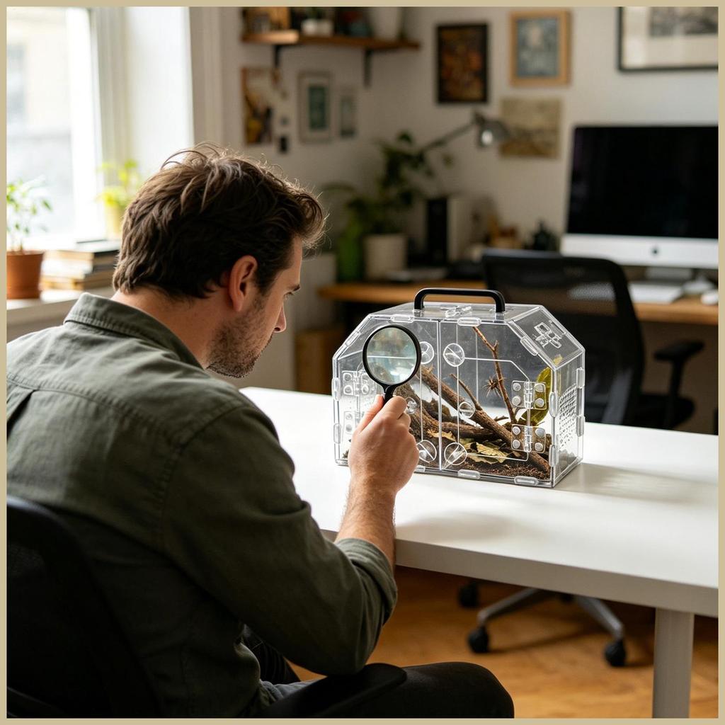 กล่องใส่งู Escape Proof Clear Breathable Turtle Enclosure Breeding Box สําหรับ Gecko Lizard Frog Tur
