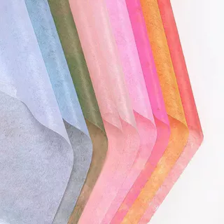 กระดาษห่อช่อดอกไม้ ผ้าฝ้าย 48×48 ซม. (28 แผ่น) สีสวย มินิมอล สำหรับจัดช่อ/DIY