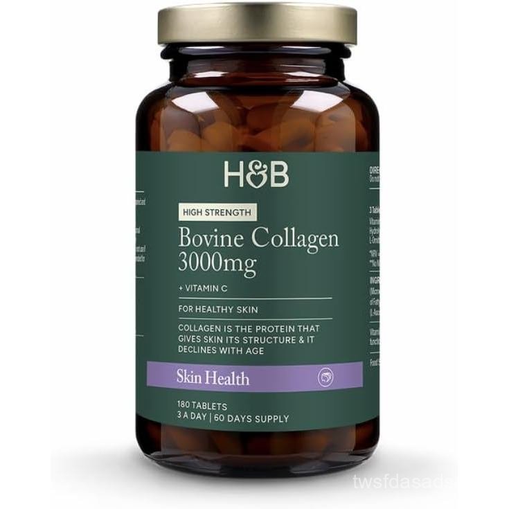 Holland & Barrett Bovine Collagen Tablet 3000mg - Type I Collagen Peptides - Hydrolysed Collagen wit