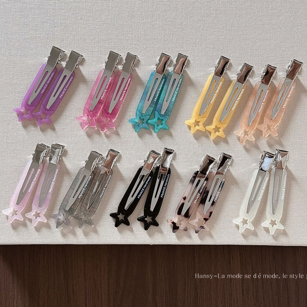 กิ๊บติดผมดาวสีสันสดใสคลิปแต่งหน้าคลิปหน้าม้า