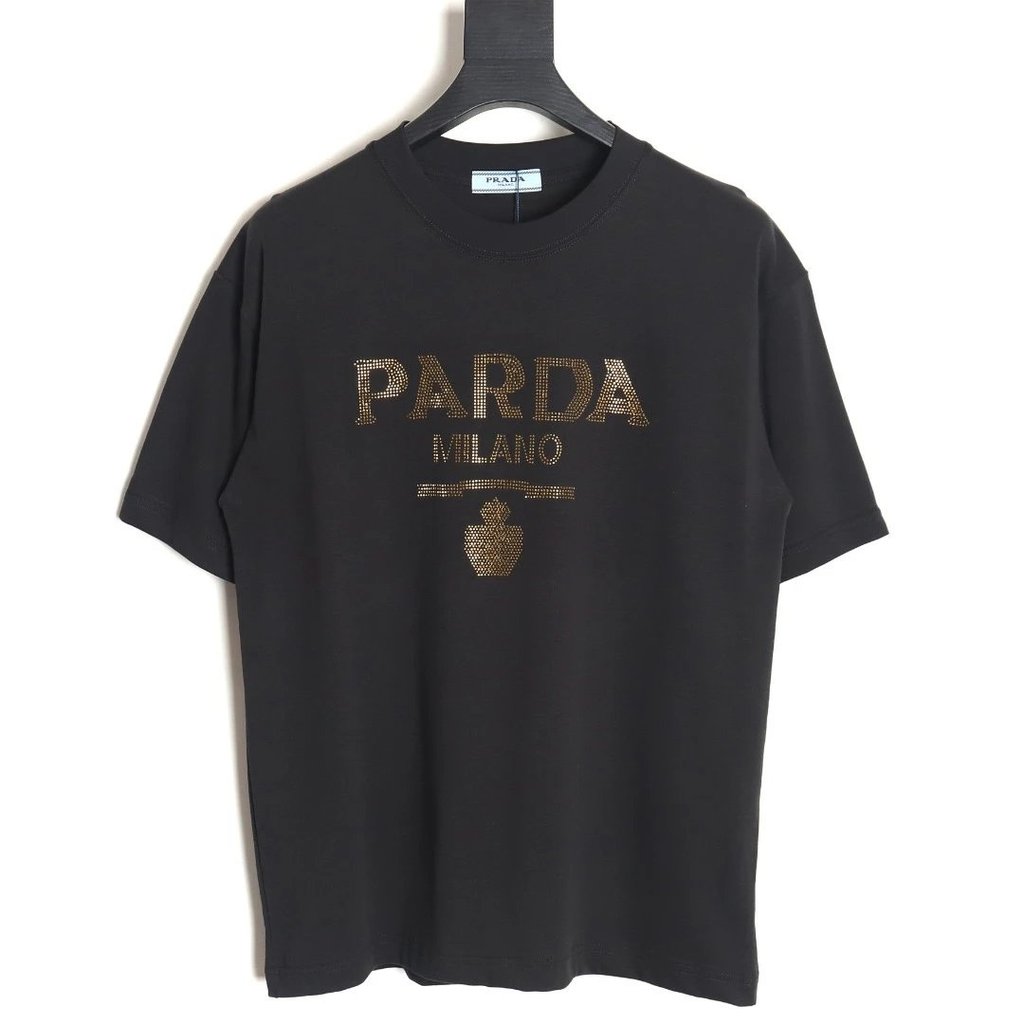 Prada Prada Prada 24SS Hot Diamond เสื้อยืดแขนสั้น