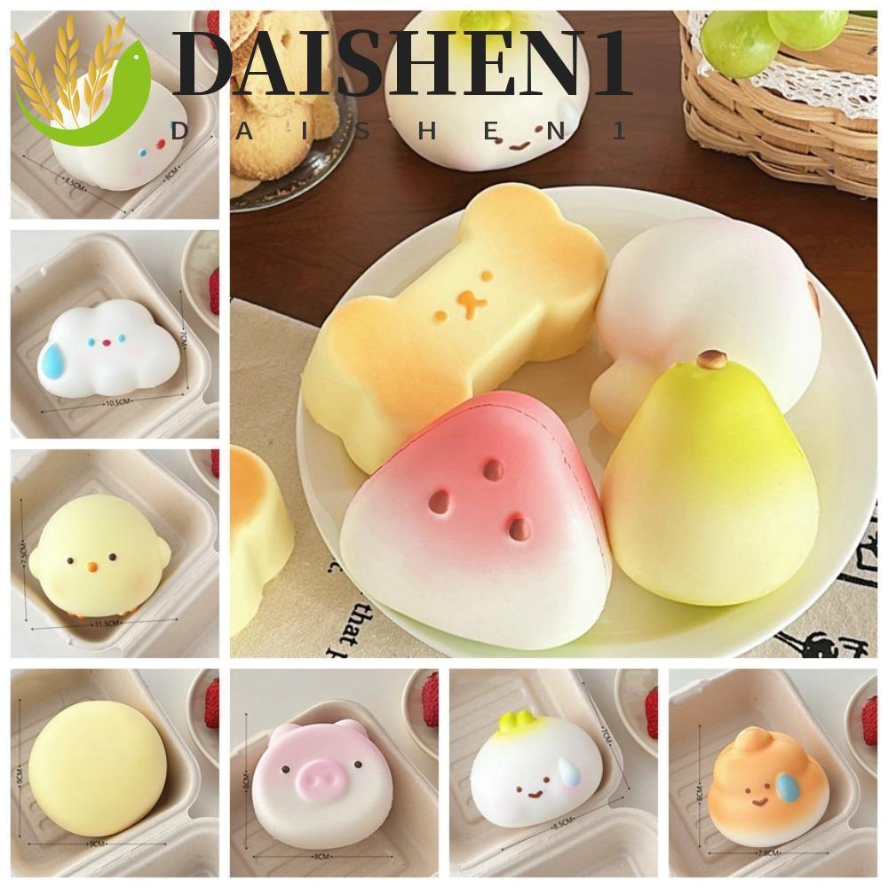 DAISHEN1 ของเล่นบีบผลไม้, อาหารผลไม้จําลองการ์ตูน Fidget ของเล่น, น่ารัก Sensory TPR แตงโมผลไม้ของเล่นหยิกปฏิบัติโจ๊ก