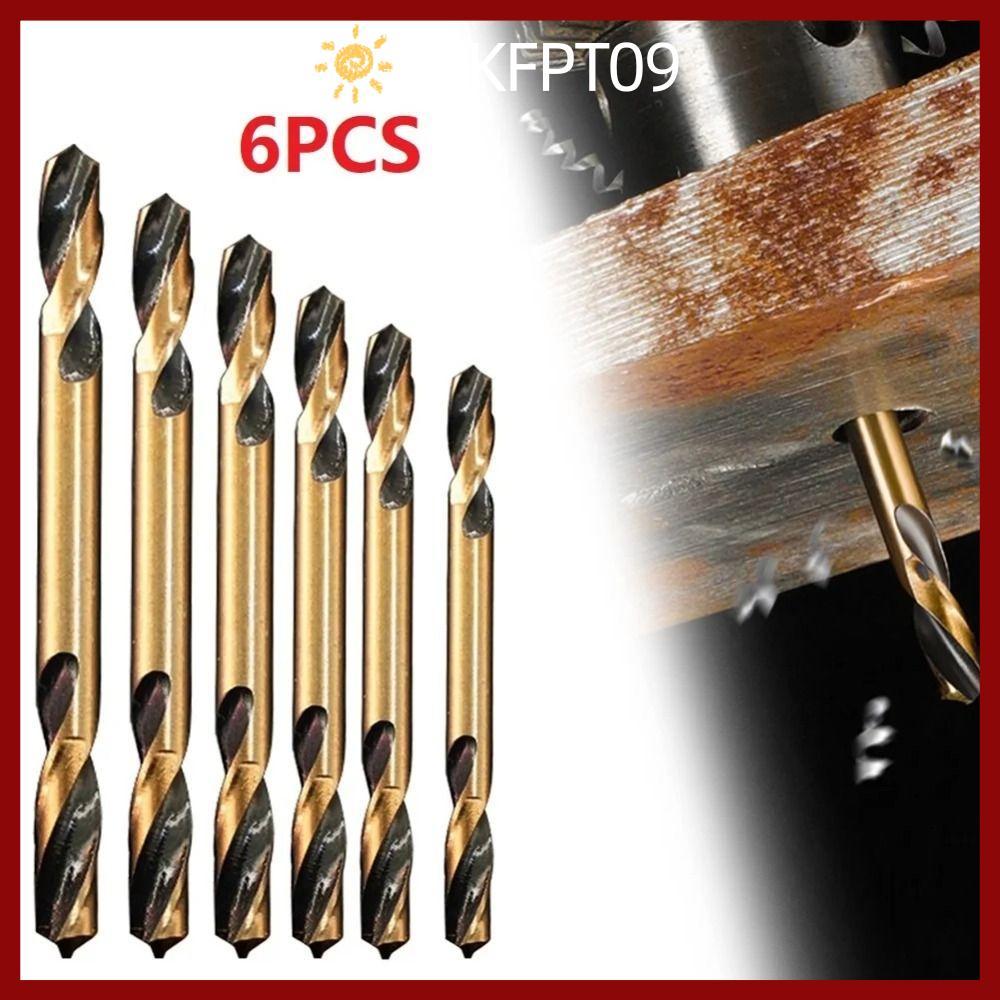 PTKFPT09 6 ชิ้น Double Ended เจาะ Bits, Double-headed ความแข็งสูง Twist Auger เจาะชุด Bit, แบบพกพาคุ