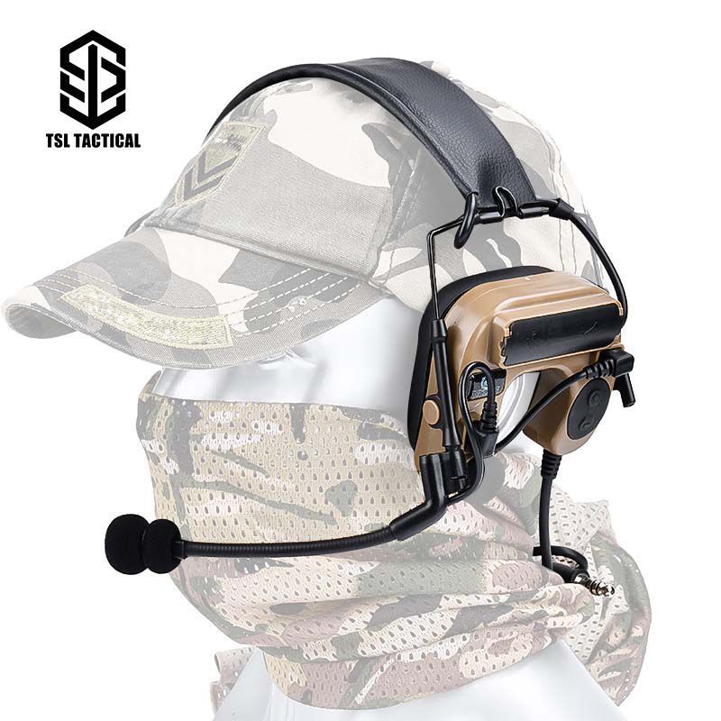 ใหม่. ใหม่.Waderson C4 U-Type Automatic Pickup Noise Cancellation ยุทธวิธีชุดหูฟังแบบมีสายชุดหูฟัง A