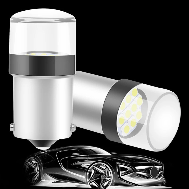 2PCS P21W LED 1156 หลอดไฟ LED BA15S R5W R10W PY21W BAU15S 1157 P21/5W BAY15D ไฟท้ายรถไฟเบรคอัตโนมัติ