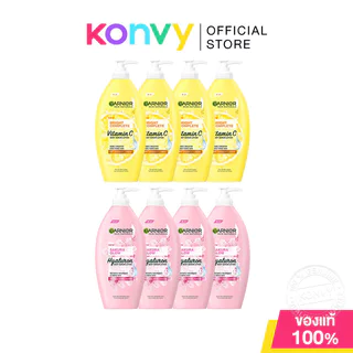 Garnier Body Lotion การ์นิเย่ เซรั่มมิลค์บำรุงผิวกาย [400ml x 4pcs] (Sakura Glow/Bright Complete)