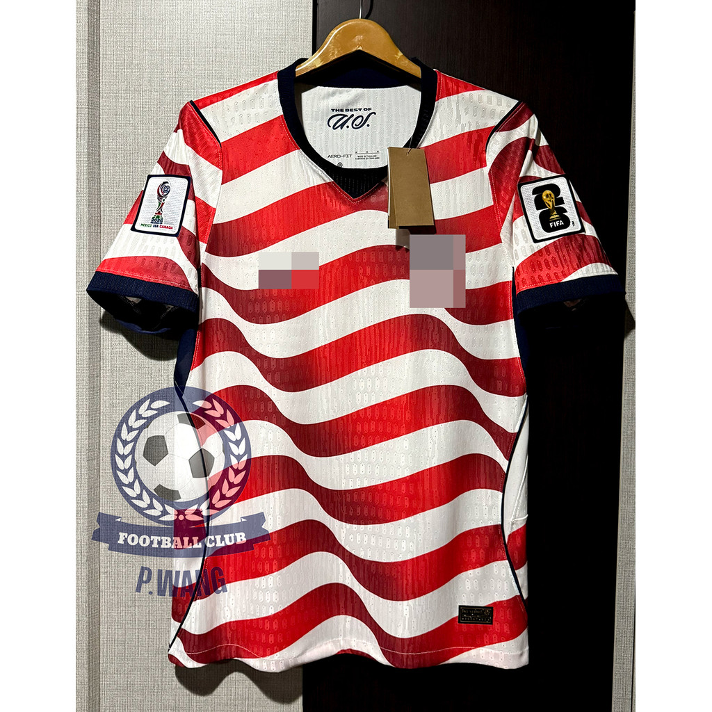 New !! เสื้อฟุตบอลโลกทีมชาติ ยูเอสเอ PLAYER เกรดนักเตะ Home ชุดเหย้า ปี 2026 ฟลูออฟชั่นชื่อเบอร์นักเตะในทีม (ครบทุกคน)