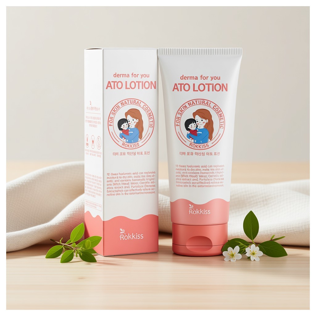 [rokkiss] Derma For You Ato Lotion, 200ml, 1pc / Korean Ato Lotion / สูตรให้ความชุ่มชื้น / ของแท้ 10