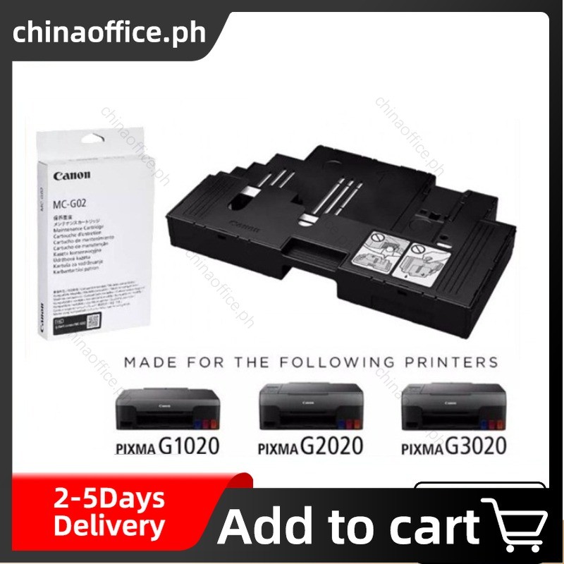 ตลับหมึกบํารุงรักษา Canon MC-G02 ดั้งเดิมสําหรับ G1020 / G2020 / G3020 / G3060 / G570 / G670 เครื่อง