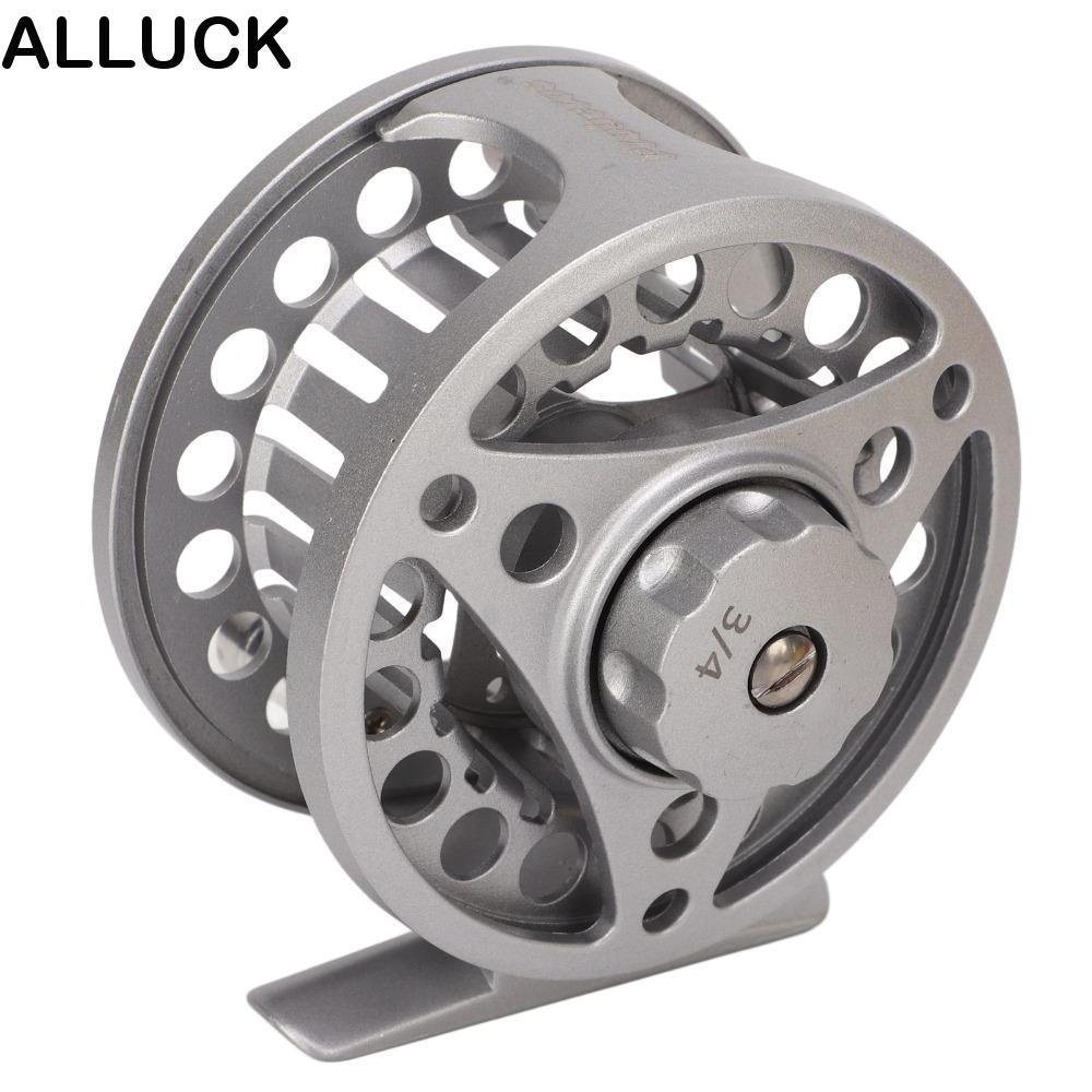 ALLUCK Fly Fishing Reel ขนาด 3/4WT ใช้มือซ้ายและขวาได้ ทำจากอะลูมิเนียมเงินสำหรับคนตกปลาด้วยวิธีfly 