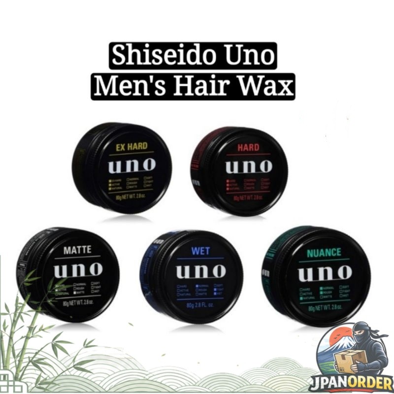 Uno Men's Hair Wax 80g (Ex Hard / Hard / Matte / Wet / Nuance) แวกซ์จัดแต่งทรงผมชาย ผมอยู่ทรงยาวนานต