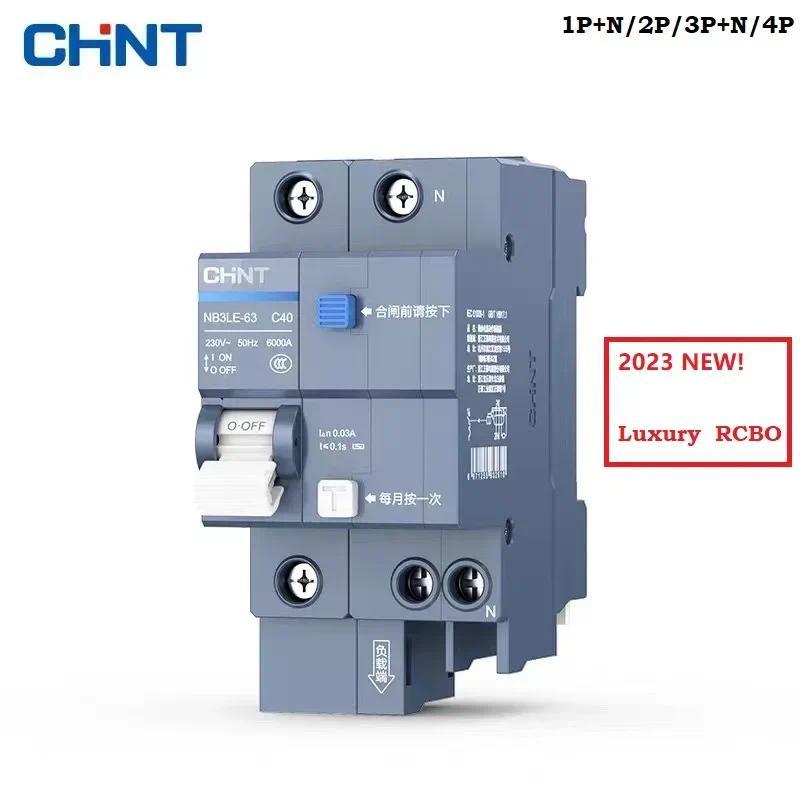หรูหรา RCBO CHINT NB3LE 6A 10A 16A 32A 63A 1P + N 2P 3P + N 4P 230V Circuit Breaker Over Current ป้อ
