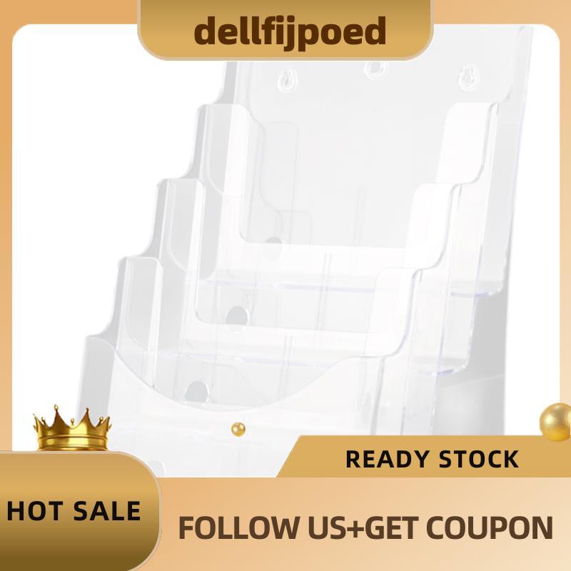 dellfijpoedA5 อะคริลิค Brochure Display Stand Rack Flyer Holder นิตยสาร Organizer