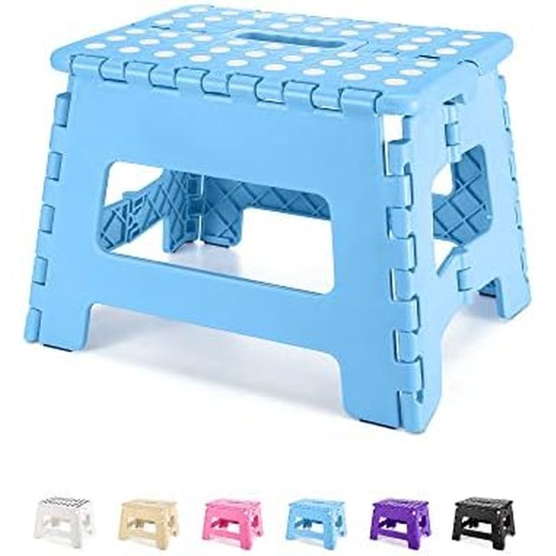 Dyforce Folding Step Stool 9 Inch, Kids Step Stool, Heavy Duty Step Stools for Adults, Compact Foot 