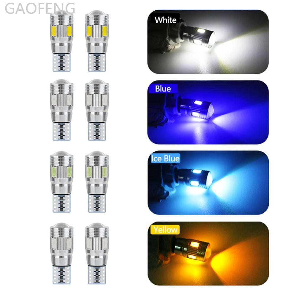 GAOFENG 2 ชิ้น T10 รถ W5W หลอดไฟ LED สัญญาณ 5630 6SMD Auto Clarerance Wedge ด้านข้างป้ายทะเบียนย้อนก