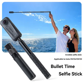 ใหม่ 2026 1.2mอลูมิเนียมอัลลอยด์ใหม่ที่มองไม่เห็น Selfie Stick สำหรับ GoPro OMSO DJI insta360x3/x4/x5ที่จับยึดแบบหมุนได้