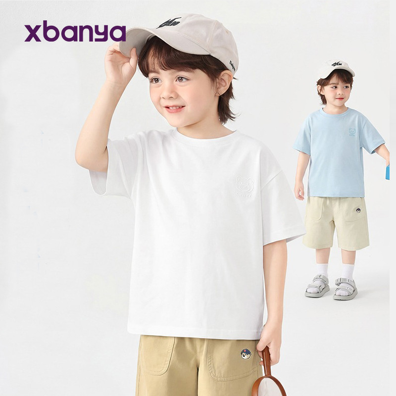 เสื้อยืดแขนสั้นแบบหมี สำหรับเด็กและทารก อายุ 90-140 วัน เหมาะสมกับอากาศร้อน