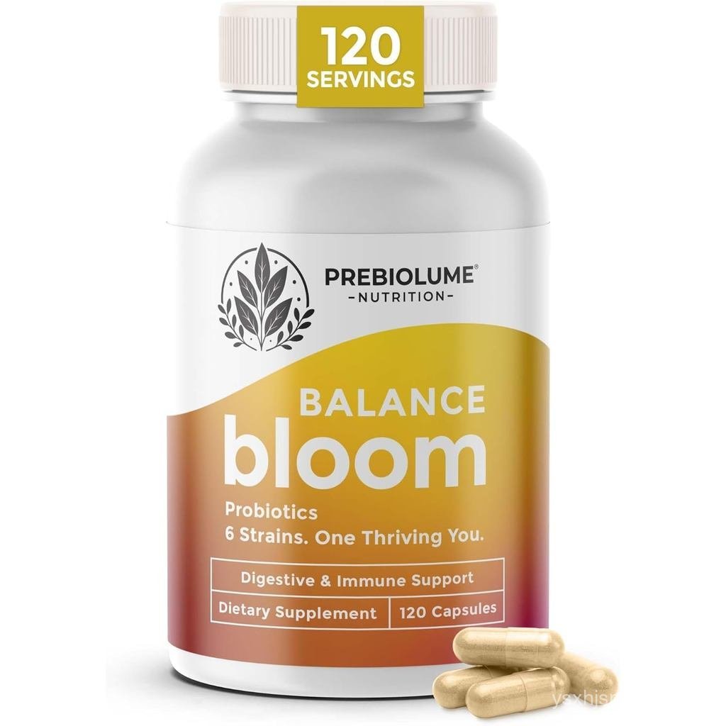 Balance Bloom Probiotics - อาหารเสริมไบโอติกรายวัน 6 สายพันธุ์ รองรับฟังก์ชันย่อยอาหารและภูมิคุ้มกัน