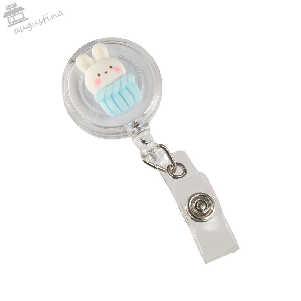 AUGUSTINA ID Card Clips ABS Cute Card Holder Nurse Doctor Name Tag Cartoon Name Card Holder