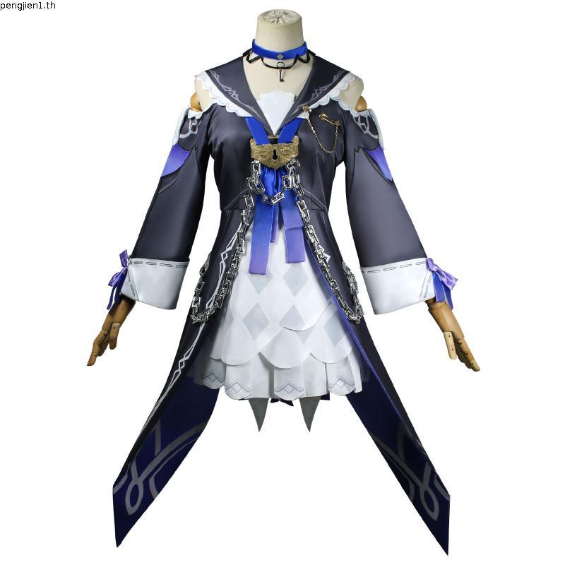 XCXOSD Honkai Star Rail Herta ชุดคอสเพลย์ Qingque เสื้อผ้าCosplay สำหรับผู้หญิง พร้อมวิกผม จากเกมอนิ