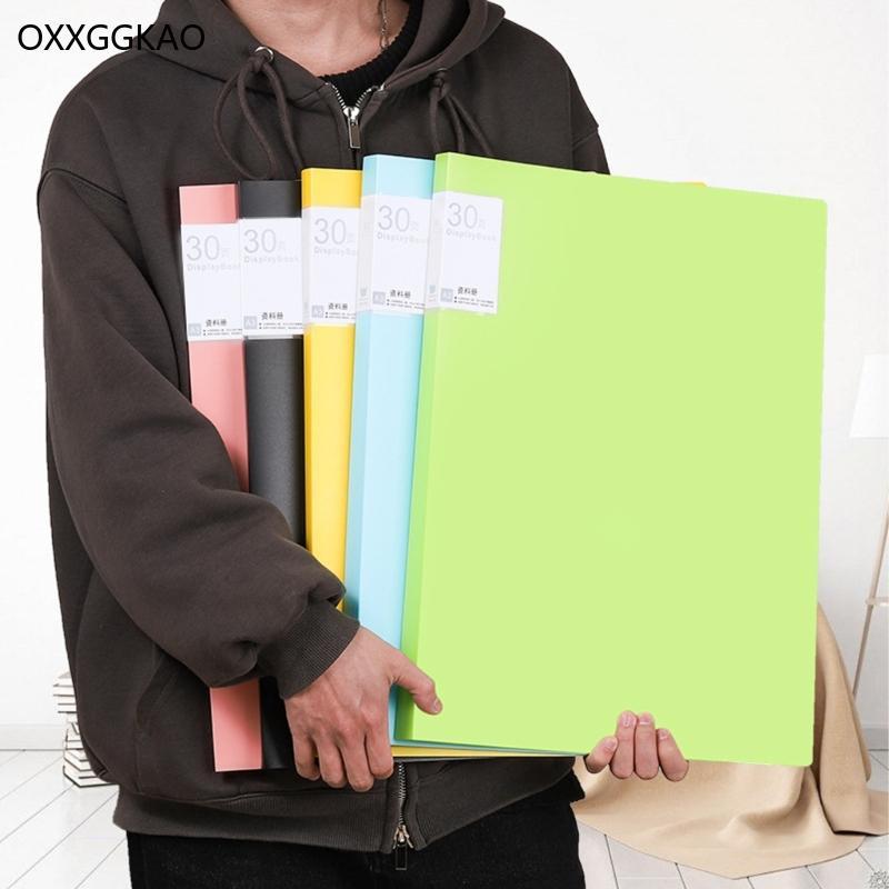 OXXGGKAO A2 3 4K Display Folders Presentation Folder with Plastic Sleeve Portfolios Folder for Offic
