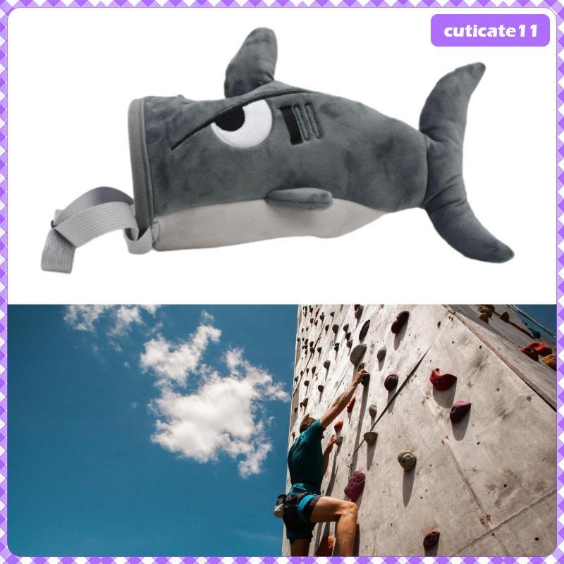 [Cuticate1] Climbing Chalk Bag Gym Pouch Gear Mountaineer Gift Shark Chalk Bag Shark Chalkbag สําหรั